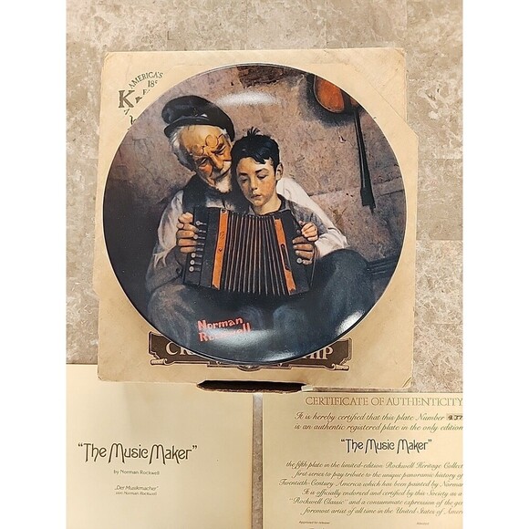 Norman Rockwell Heritage Collection Plate, The Music Maker - Picture 1 of 8